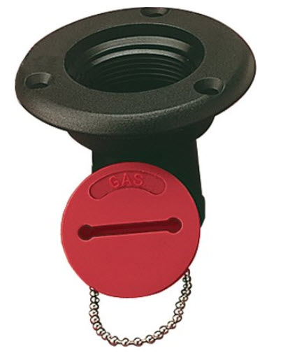 Deck Gas Fill, Black Nylon 357010-1 - SeaDog Line Fuel Fittings Fills and Vents - MarineEngine.com