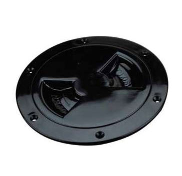 Deck Plate, 4", Black, Screw-In 337145-1 - SeaDog Line Deck Cabin Hardware - MarineEngine.com