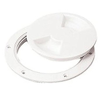 Deck Plate, 6", White, Screw-In 337160-1 - SeaDog Line Deck Cabin Hardware - MarineEngine.com