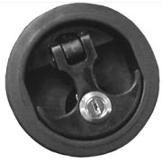 Flush Latch, Locking, Black Handle AL-1-DP - T-H Marine Supplies Deck Cabin Hardware - MarineEngine.com
