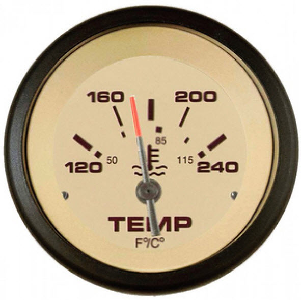 Water Temp, I/O, I/B, 120-240°F 59706P - SeaStar Solutions Teleflex Marine Gauges and Compasses - MarineEngine.com