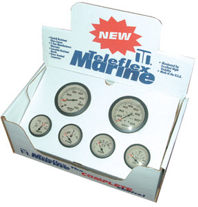 Sahara 6-Gauge Set, (Speed,Tach,Fuel,Volt, W/Temp,Oil/Pressure) 65485P - SeaStar Solutions Teleflex Marine Gauges and Compasses - MarineEngine.com