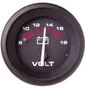 Voltmeter, 8-18 vdc 57901P - SeaStar Solutions Teleflex Marine Gauges and Compasses - MarineEngine.com