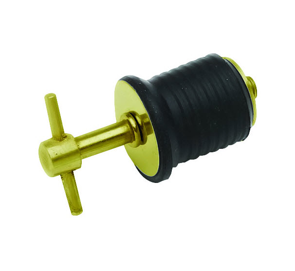 Twist Drain Plug, 1", Brass 50032312 SeaSense Unified Marine Drain