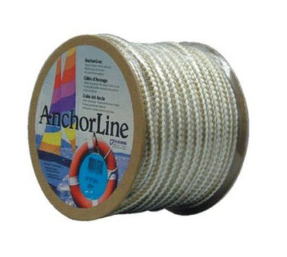 Anchor Line, BB, 3/8" x 100', Gold/White 300150 - Unicord Anchor Line - MarineEngine.com