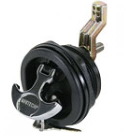 T-Handle, Locking, Chrome Handle/Black Body S-226BC - Whitecap Deck Cabin Hardware - MarineEngine.com