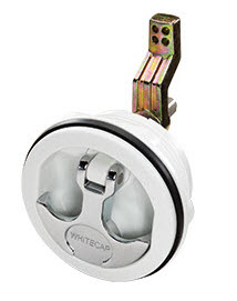 T-Handle, Non-Locking, Chrome Handle/White Body S-230WC - Whitecap Deck Cabin Hardware - MarineEngine.com