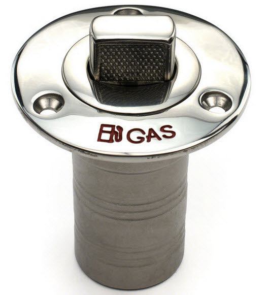 Push-Up Deck Fill, Gas 6993CBLUE - Whitecap Fuel Fittings Fills and Vents - MarineEngine.com