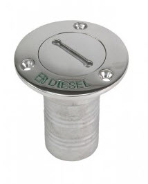 Push-Up Deck Fill, Diesel 6994CBLUE - Whitecap Fuel Fittings Fills and Vents - MarineEngine.com