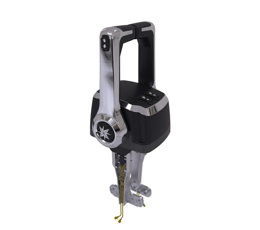 Dual Top Mnt. Control, Chrome, w/Trim Switch CHX8241P - SeaStar Solutions Teleflex Marine Control Box - MarineEngine.com