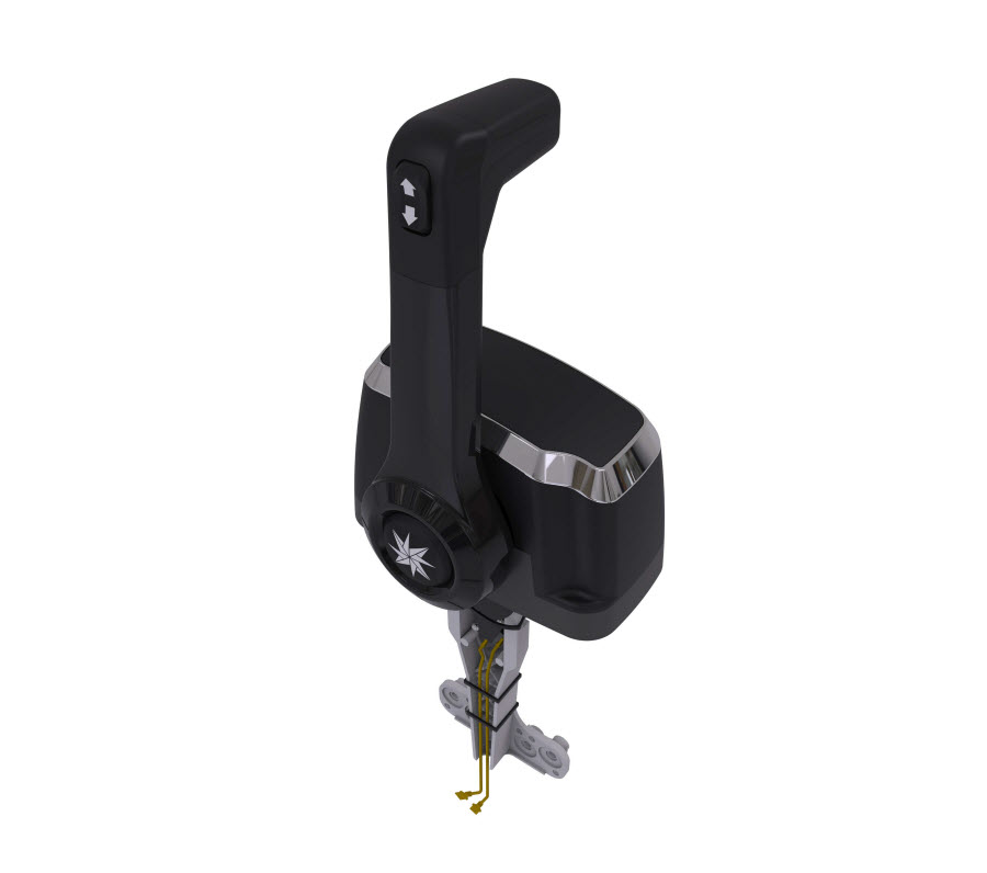 Top Mnt. Control, Black, w/Trim Switch CHX8641P - SeaStar Solutions Teleflex Marine Control Box - MarineEngine.com