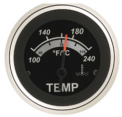 Water Temperature, 100-240°F 67020P - SeaStar Solutions Teleflex Marine Gauges and Compasses - MarineEngine.com