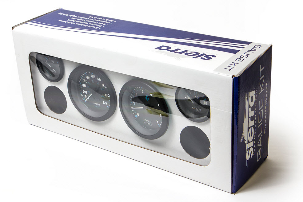 Eclipse 4-Gauge Set, (Speed,Tach,Fuel,Volt) 68412P - SeaStar Solutions Teleflex Marine Gauges and Compasses - MarineEngine.com