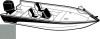 V-HULL FISHING BOAT W/SIDE CONSOLES STYLED-TO-FIT BOAT COVER (Carver Industries)