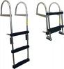 FOLDING PONTOON TRANSOM BOARDING LADDER
