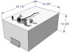 RDS 18 GALLON BELOW DECK ALUMINUM FUEL TANK (RDS Manufacturing)