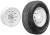 CUSTOM MOD WHITE RIMS W/RED & BLUE PIN STRIPES