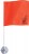 AIRHEAD STIK-A-FLAG SKIER DOWN FLAG