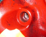 Draincock hole in block