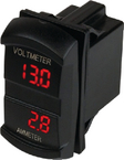 Dual Volt / Amp Meter - Rocker Switch Style (Sea-dog)