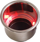 Led Flush Mount Combo Drink Holder W /  Drain Fitting (Seadog)
