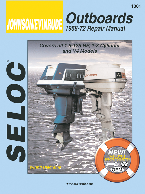 SELOC 1308 Service Manual Johnson Evinrude OMC 3-cyl V4 V6 60-235 HP 1973-1991