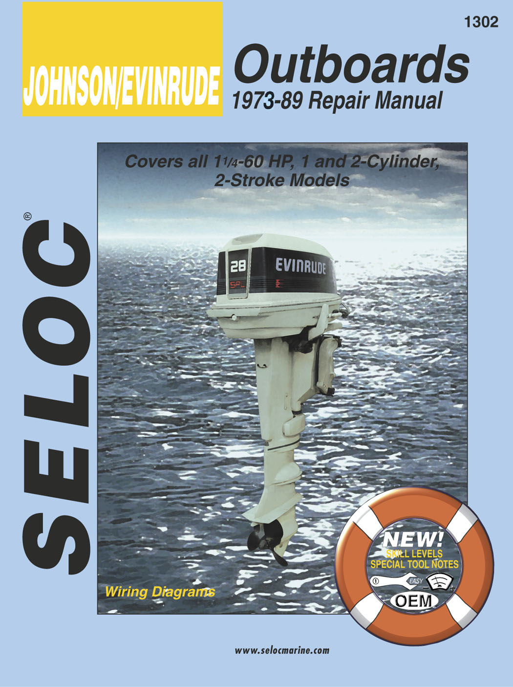 SELOC 1308 Service Manual Johnson Evinrude OMC 3-cyl V4 V6 60-235 HP 1973-1991