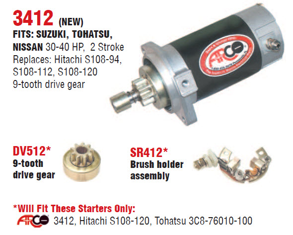 Arco Marine 3412 - Outboard Starter