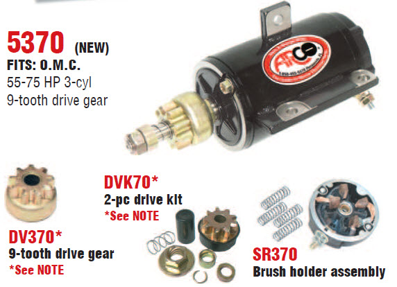 Arco Marine 5370 - Outboard Starter, 586281