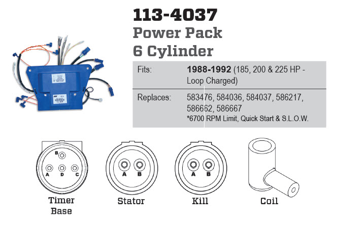 CDI Electronics 113-4037 - Power Pack, 586667