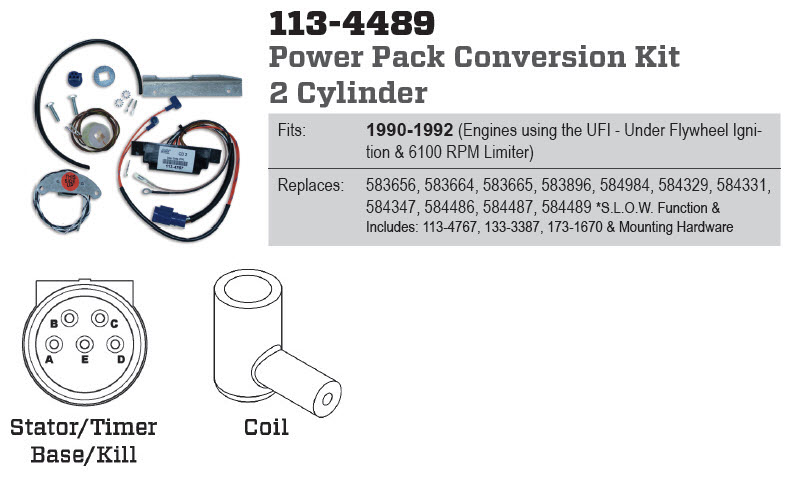 CDI Electronics 113-4489 - Power Pack Conversion Kit CD2, 584489