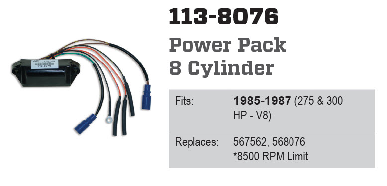 CDI Electronics CDI113-8076 - Evinrude Power
Pack CD8 AL