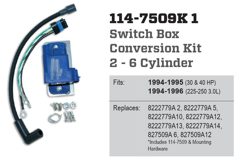 CDI Electronics 114-7509K 1 - Mercury and Force Switch Box Conversion Kit