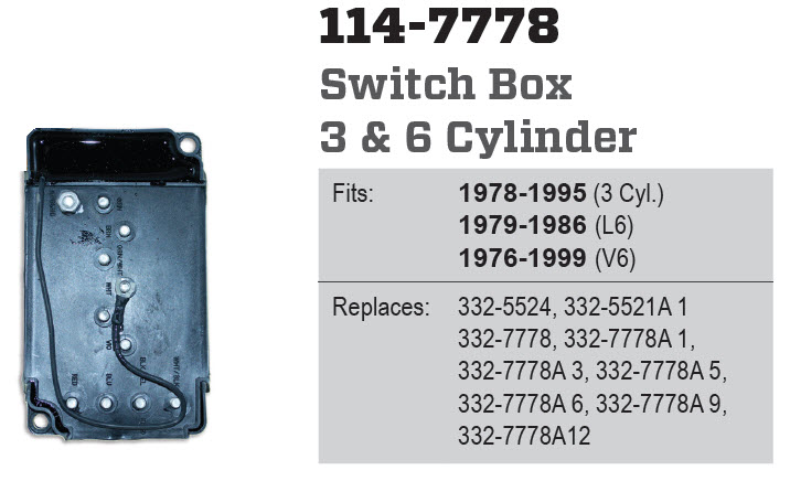 CDI Electronics 114-7778 - Switch Box, 332-7778A3, 12, 14