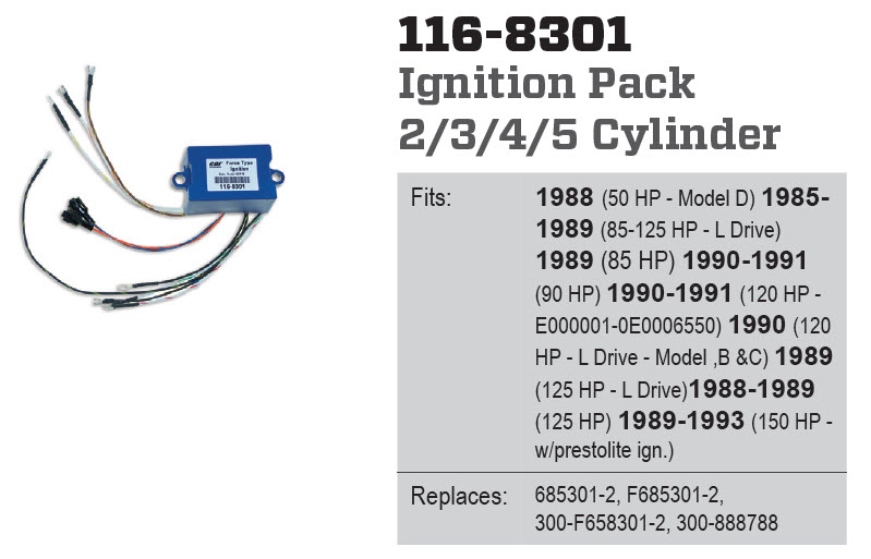 CDI Electronics 116-8301 - CD Module (Blue), 300-F685301-2, 300-888788