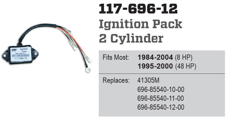 CDI Electronics 117-696-12 - Ignition Pack - 2 Cylinder