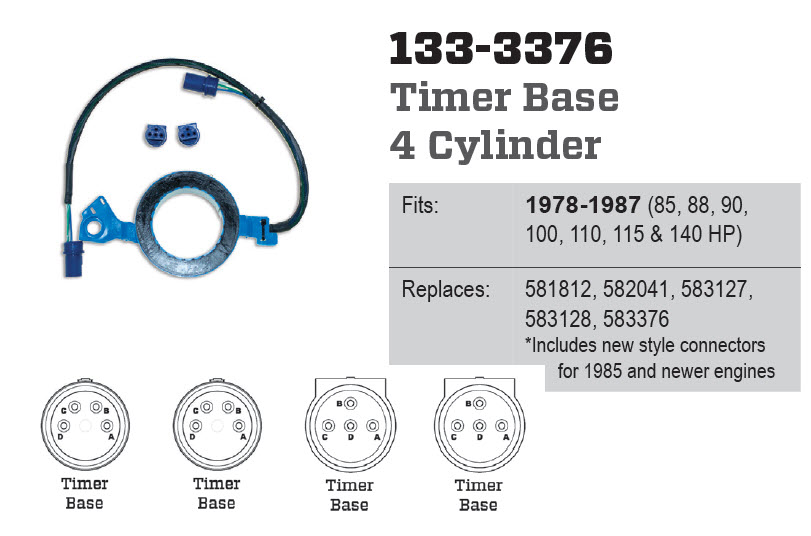 CDI Electronics 133-3376 - Timer Base, 583376