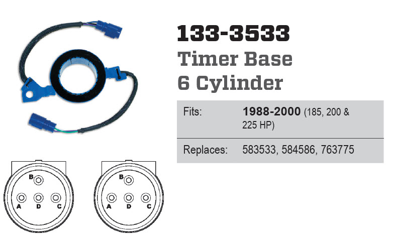 CDI Electronics 133-3533 - Timer Base, 763775