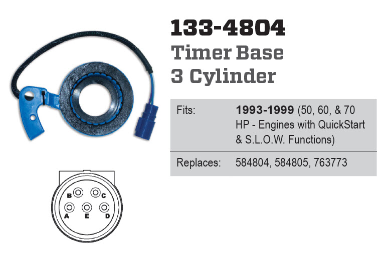CDI Electronics 133-4804 - Timer Base, 763773 (NLA, replaced by 18-99395)