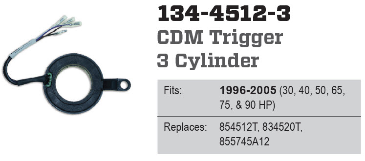 CDI Electronics 134-4512-3 - Trigger, 3 Cylinder, 854512T