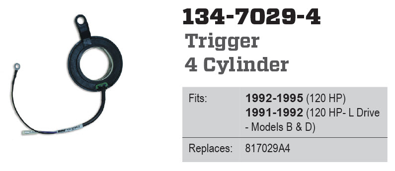 CDI Electronics 134-7029-4 - Trigger, 4 Cylinder, 817029A4