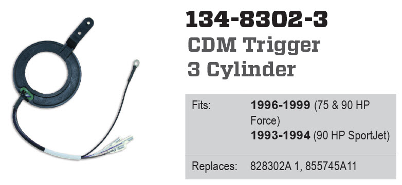 CDI Electronics 134-8302-3 - Trigger, 3 Cylinder, 828302A1