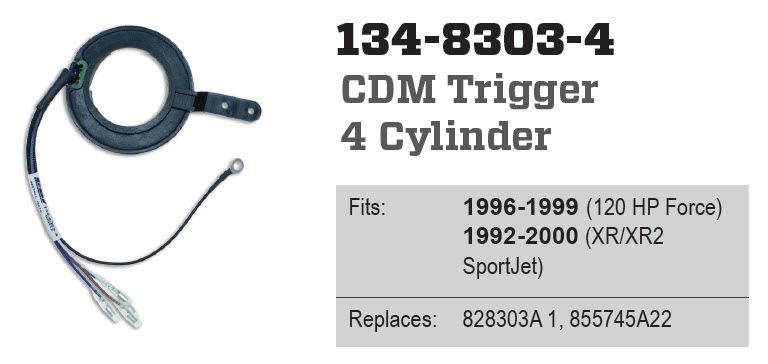 CDI Electronics 134-8303-4 - Mercury Trigger, 4 Cylinder CDM