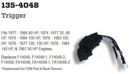 CDI Electronics 135-4048 - Battery Ignition Trigger, Chrysler, 14048-2