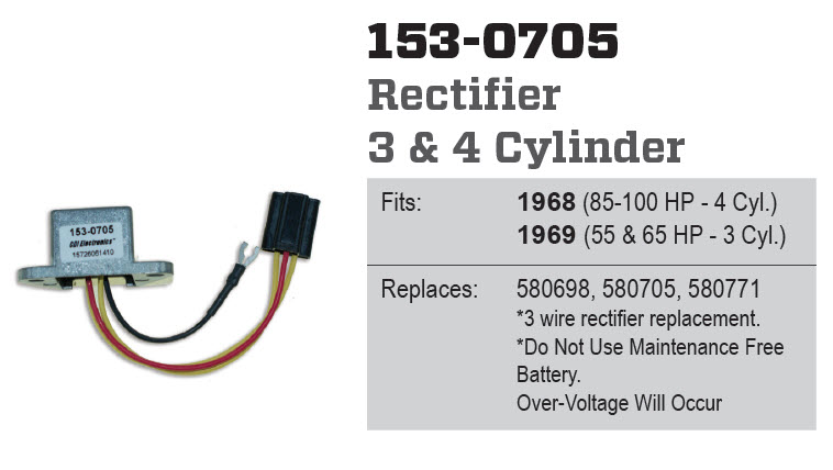 CDI Electronics 153-0705 - Rectifier, 580705