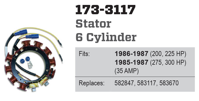 CDI Electronics 173-3117 - Stator, 583670