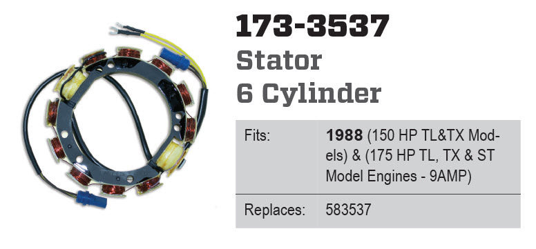 CDI Electronics 173-3537 - Stator 9 Amp