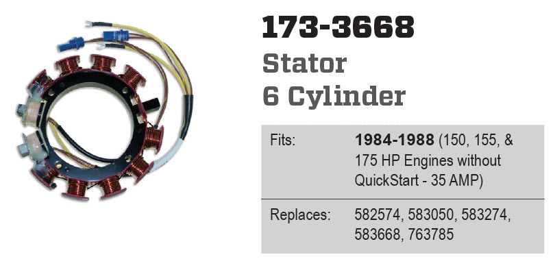 CDI Electronics 173-3668 - Stator, 583668