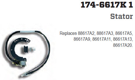 CDI Electronics 174-6617K 1 - Stator, Bullet Connectors, NO Plug