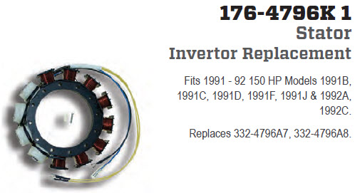 CDI Electronics 176-4796K 1 - Force Stator Replacement, See Detail Page for Additional Information